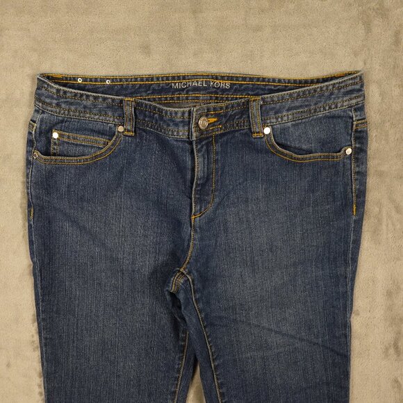 Michael Kors jeans slim fit straight women's 10 blue denim - Picture 2 of 14